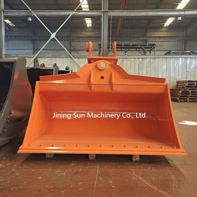 Rotating Tilt Mud Bucket with Hydraulic Cylinder