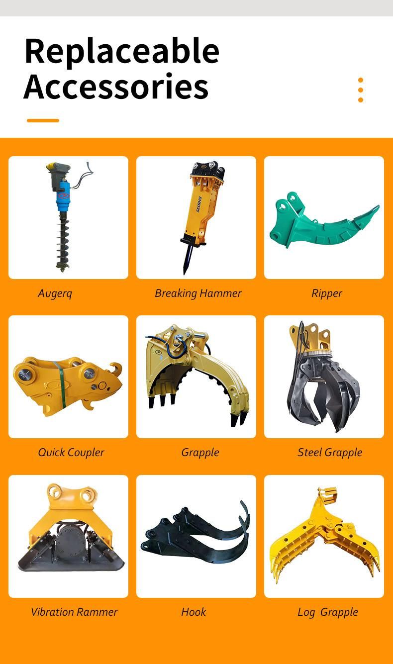 China 3 Ton Mini Digger with CE Attached Tools Such as Hammer Auger Hot Sale