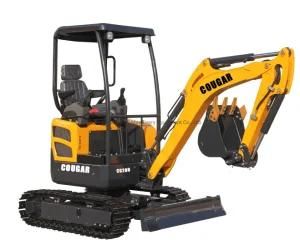 Cougar Cg20 (2.0t) Backhoe Crawler Excavator with Zero Tail, Retractable Chassis