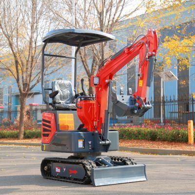 Chinese Crawler Small Micro Digging Bagger Cheap Price Mini Excavator 1t for Sales