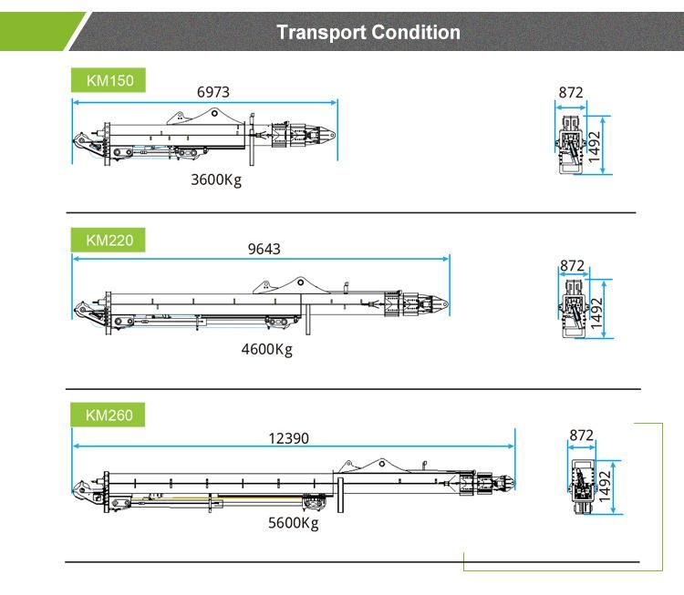 Tysim Km150 Long Boom Excavator Clamshell Telescopic Arm Excavator Telescopic Boom