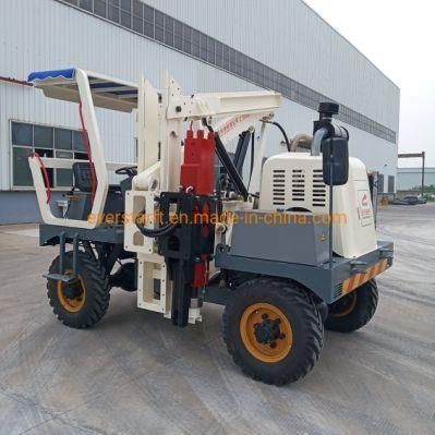 Enlarged Tire and Chassis to Improve Climbing Ability Wheeled Type Pile Driver