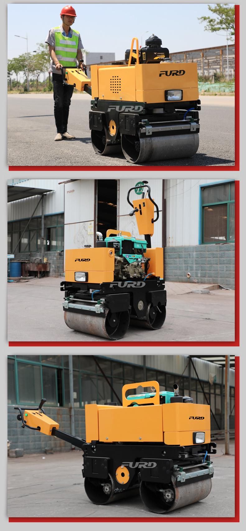 800kg Weight Honda Engine Hand Push Mini Asphalt Road Roller (FYL-800)