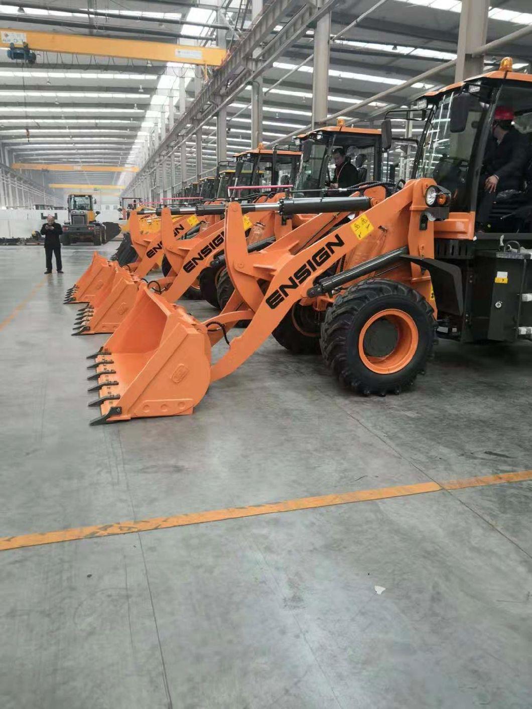 Hot Sale Farm Loader 1.5 Ton Lift Yx828 with 0.6 M3 Bucket and Quick Hitch Pallet Fork