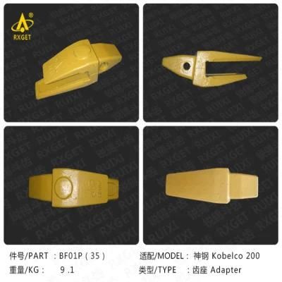 Kobelco Sk200tl Series Tiger Long Bucket Tooth Point, Excavator and Loader Bucket Digging Tooth and Adapter, Construction Machine Spare Parts