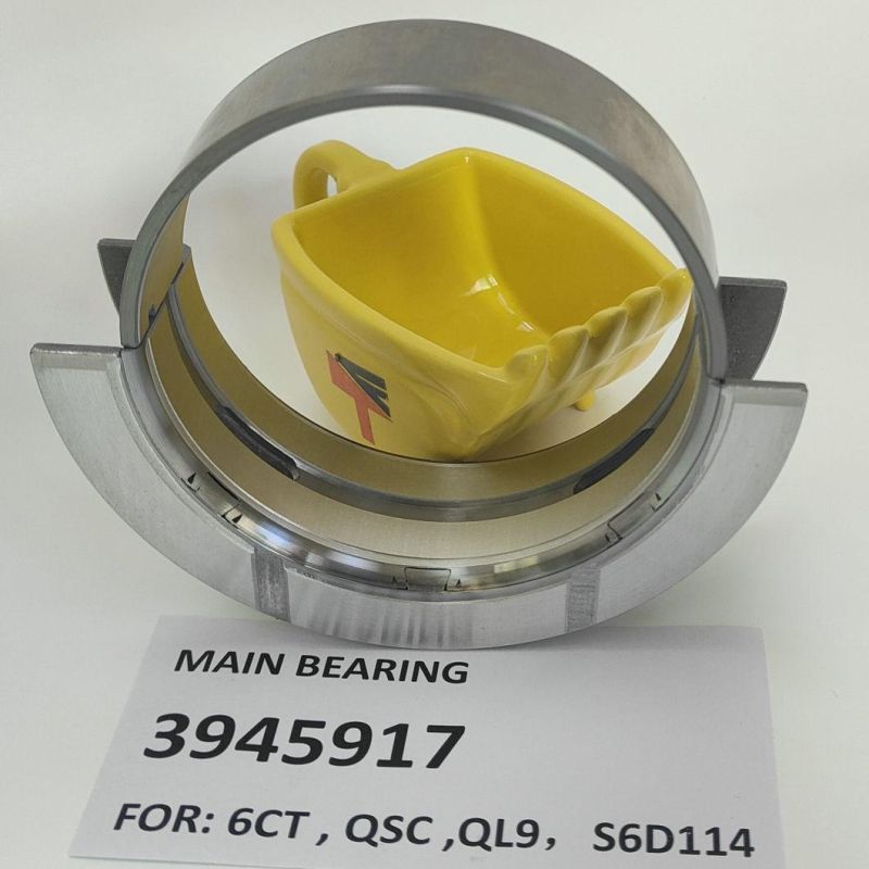 Machinery Engine Main Bearing 3945917 for Engine 6CT Qsc Qsl9 S6d114 Spare Parts