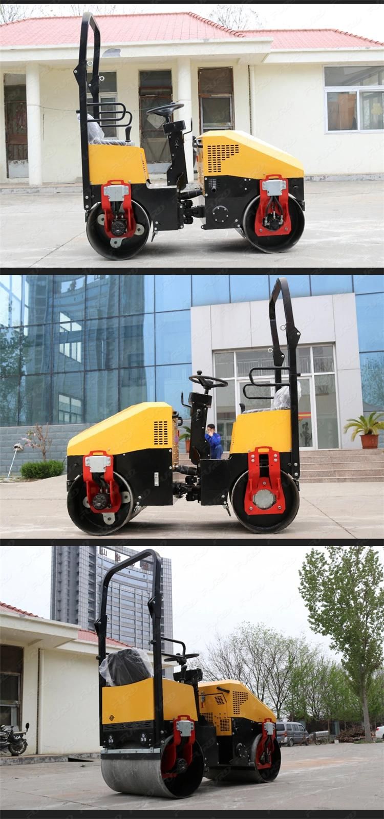 High Performance 1ton Steel Drum Mini Vibratory Road Roller for Sale