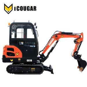 1.8t 1800kg Cougar Cg18 Mini Excavator with Canin