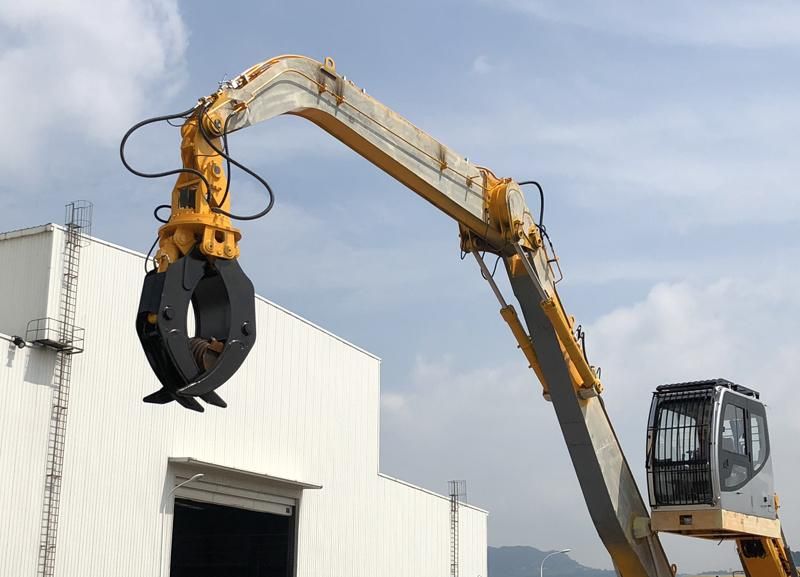 Material Handler with Muti-Tine Orange Peel Grab/ Clamshell Bucket/ Wood Timber Log Grab/ Lifting Magnet Devices
