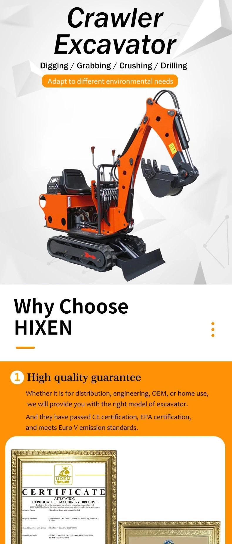 0.8 Ton 1 Ton Mini Excavator Yanmar Small Micro Digger Crawler Hydro Compact Bagger Cheapest Trench Home Household Excavator for Sale