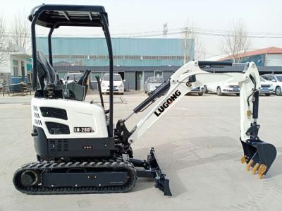 Lugong Lh20d Mini Excavator CE/EPA/Euro 5 China Wholesale Compact 1 Ton Mini Hydraulic Crawler Excavator