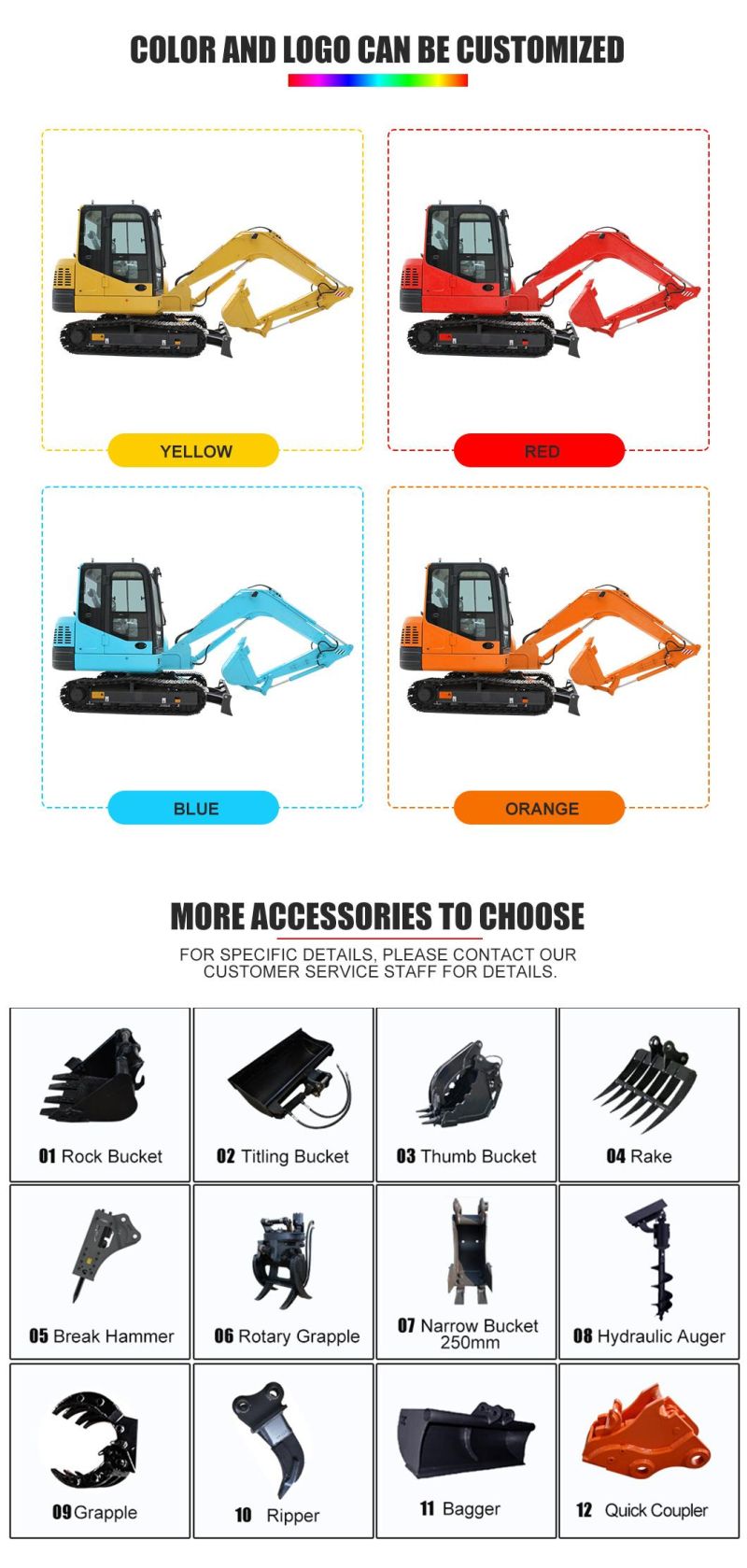 Hydraulic Crawler Excavator 8 Ton Small Mechanical Digger with Parts 0.34cbm Bucket Capacity