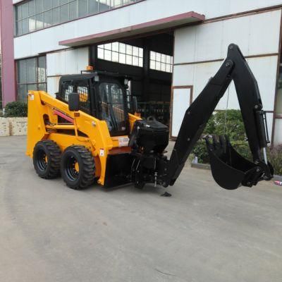 Japan Engine Skid Steer Loader with Mini Excavator in Front