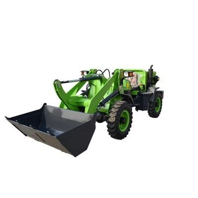 Multi Function 4 Wheel 0.6 Ton Wheel Loader Mini Farm Loader with Bucket