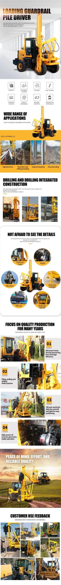 Small Pile Driving Machine Hydraulic Static Pile Driver Piling Machine Tractor