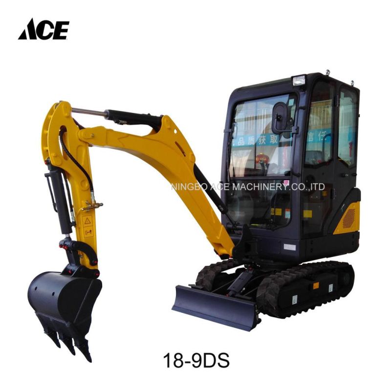 CT18-9d Hydraulic Multifunction Crawler Mini Excavator with Zero Tail and Retractable Chassis