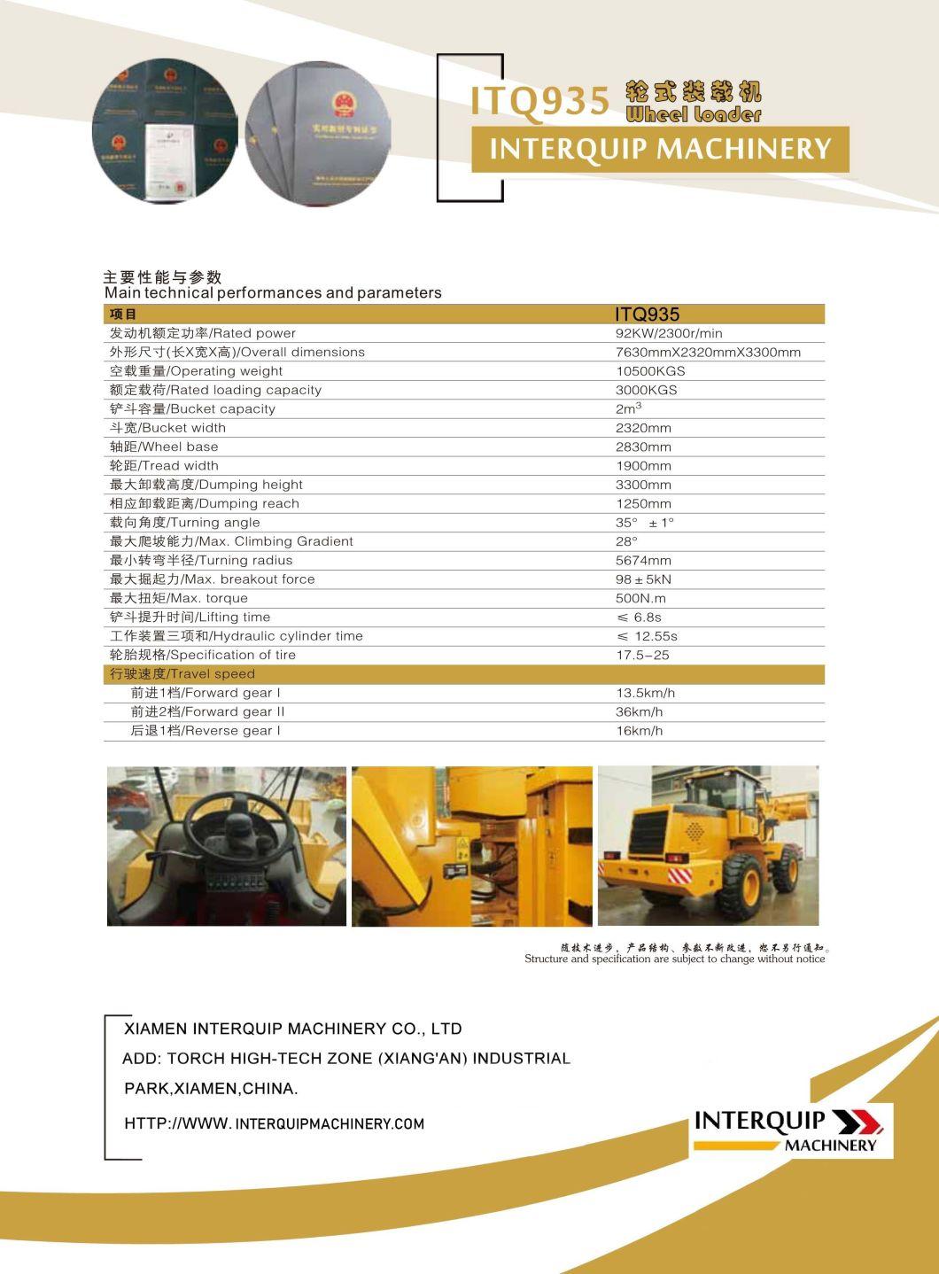 Construction Machine Mining Road 3 Ton Wheel Loader