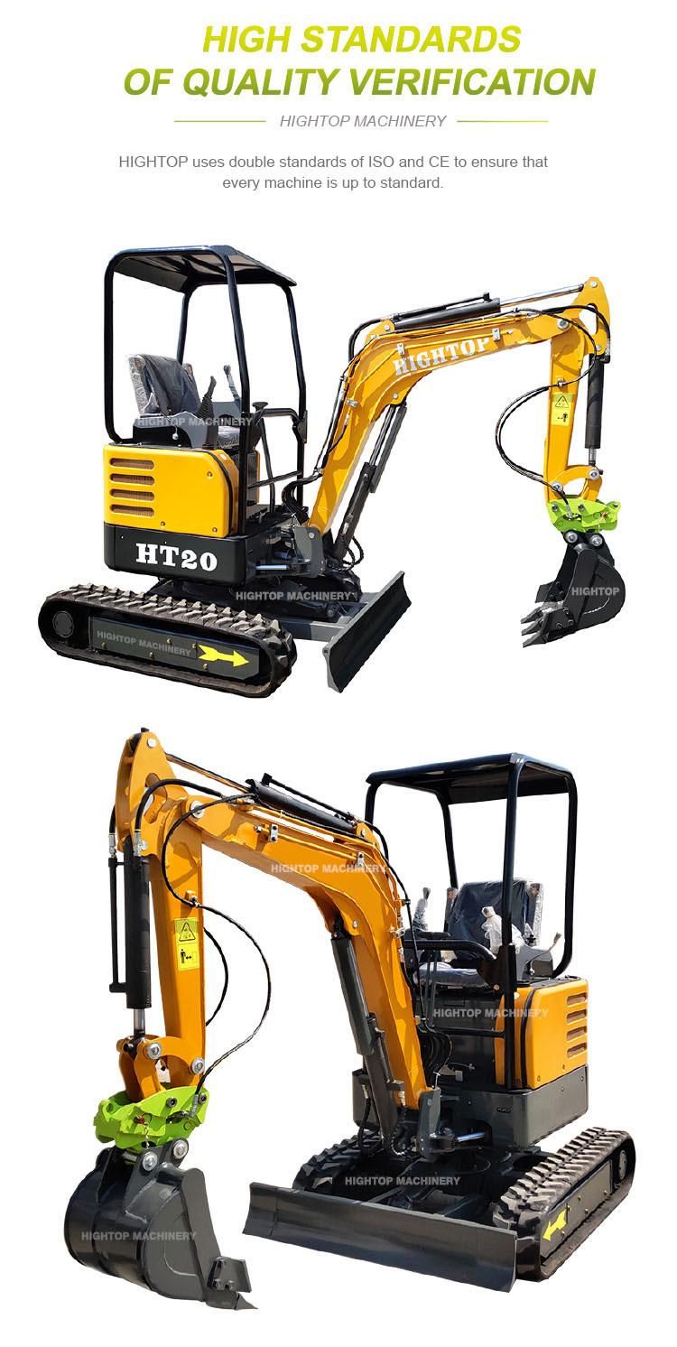 Most Popular CE EPA Approved 2ton Mini Digger for Garden Mini Excavators