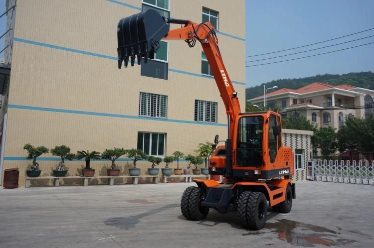 Construction Machines 8 Ton 9 Ton Wheel Excavator Machine