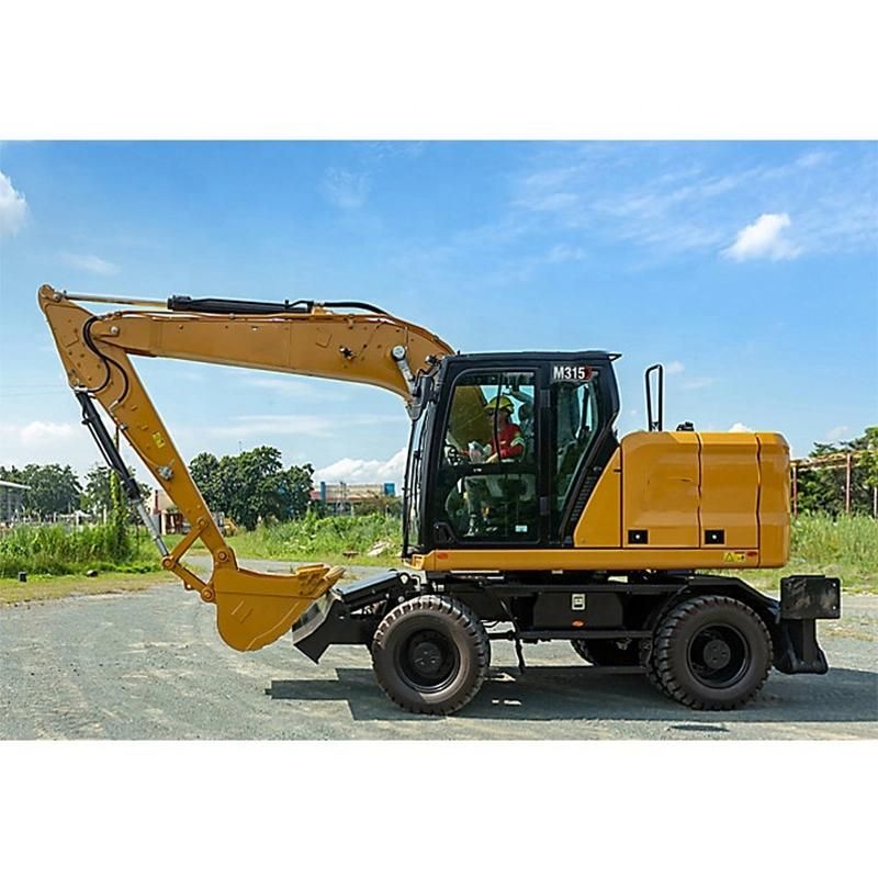 15 Ton Used Second Hand Wheeled Wheel Hydraulic Wheel Excavator Cat M315 Medium Size Construction Machinery Earth Moving Original Excavators Excavadora Usada