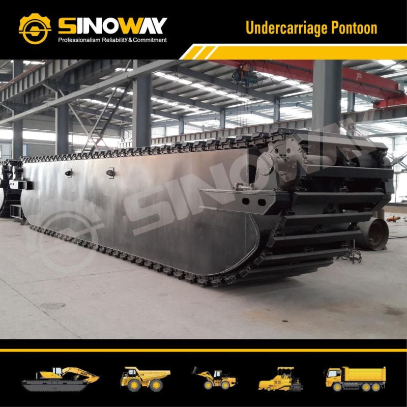 Pontoons Undercarriage for Cat Excavator Sinoway Amphibious Excavator Pontoons for Komatsu