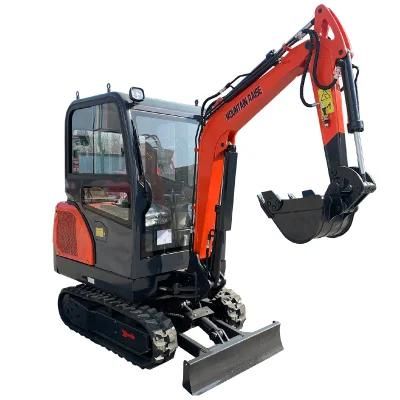 China 18 20 Closed Cabin Digging Machine Mini Crawler Excavator