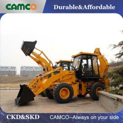 Earth Moving Equipment Articulated Front Wheel Loader with Backhoe Bucket