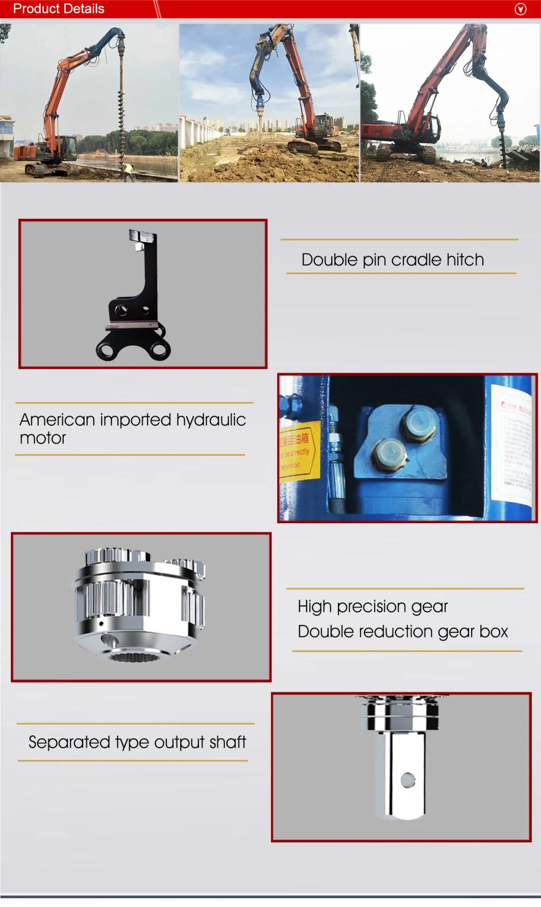 Custom Construction Machinery Parts Auger Drill Hole Pilot Excavator/Crane Mounted Earth Hole Drilling Machine for Pile Installation