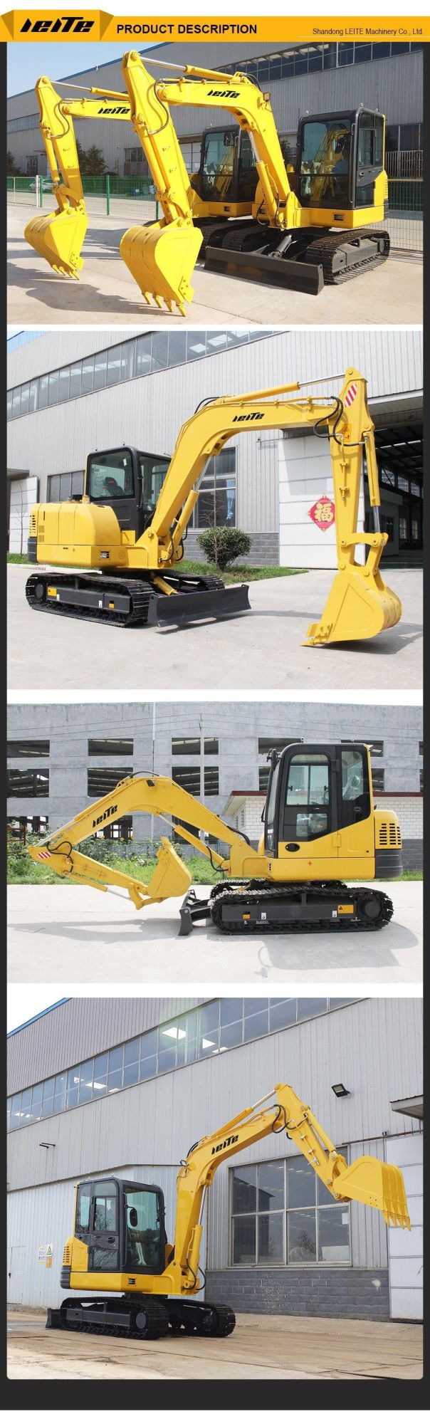 China Brand Hydraulic Excavator of Excavator 6 Ton Digger Prices Hydraulic Diesel Medium Size Digger