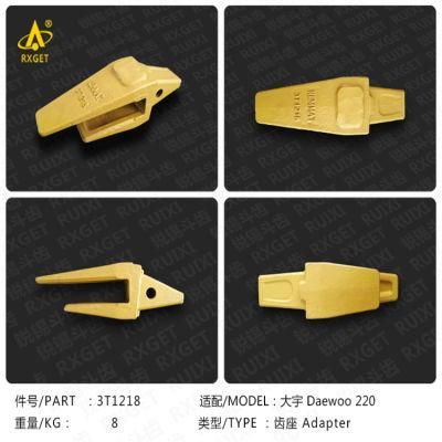2713-1218HD Dh220 Series Bucket Adapter, Excavator and Loader Bucket Digging Tooth and Adapter, Construction Machine Spare Parts