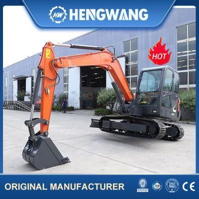 Factory Supply New Design Big Power 6 Ton Wheel Excavator