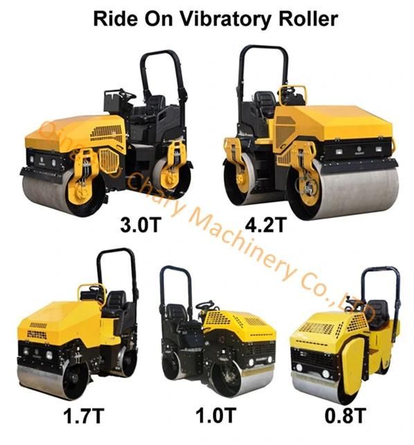 1 Ton Small Price Road Roller for Sale Mini Road Roller Compactor