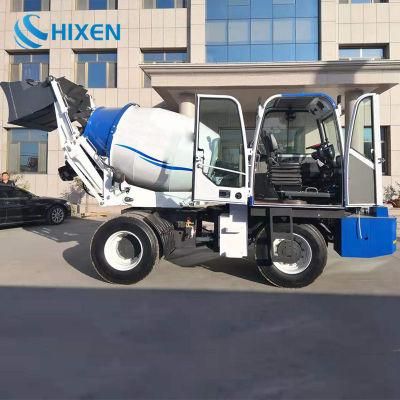Self-Loading Mobile Concrete Mixer Truck Mini Automatic Feeding Cement Mixer Hydraulic Diesel Truck