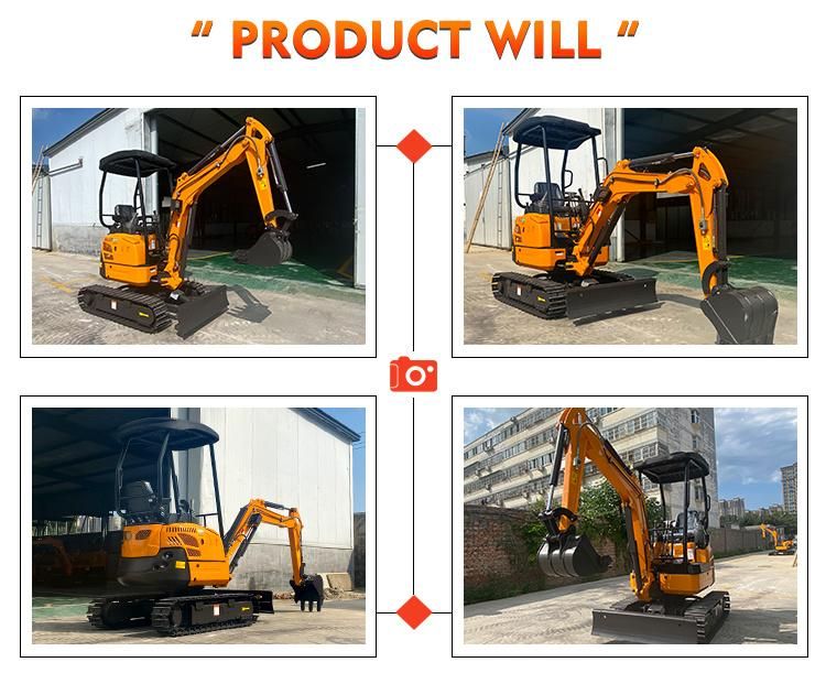 Smallest Farm Mini Crawler Excavator 2ton Cheap Price of Hydraulic Garden Home Use Mini Excavator