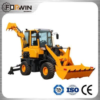 Construction Equipment Articulated Steering 4WD Track Mini and Compact Backhoe Loaders with Excavator and Front End Shovel Small Wheel Loaders