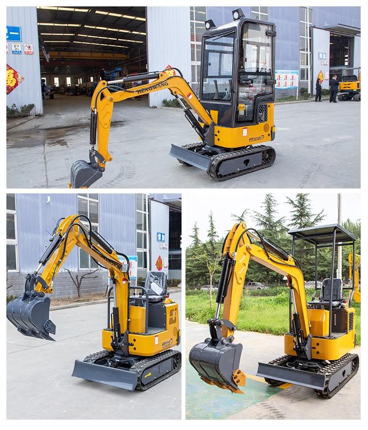 High Economic Benefits 1ton Rubber Crawler Excavator Use in Garden Narrow Space