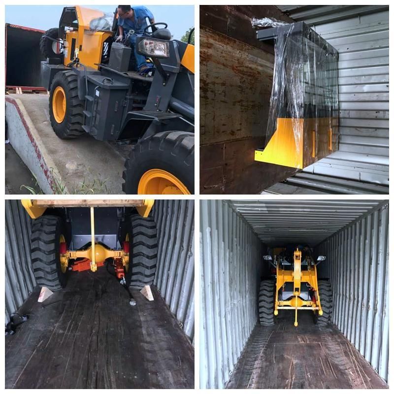 Mini Small 3 Tons Front End Bucket Shovel Wheel Loader with 1.3-1.7cbm B &Snow Blower&Mixing Bucket&Quick Hitch&Yunnei Cummins Weichai&Mulcher