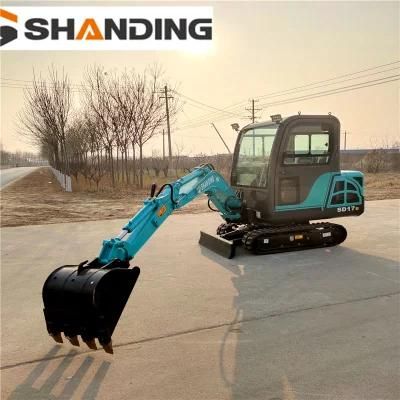 Shanding SD17b 1600kg Excavators Accessories Mini Digger Mini Excavator