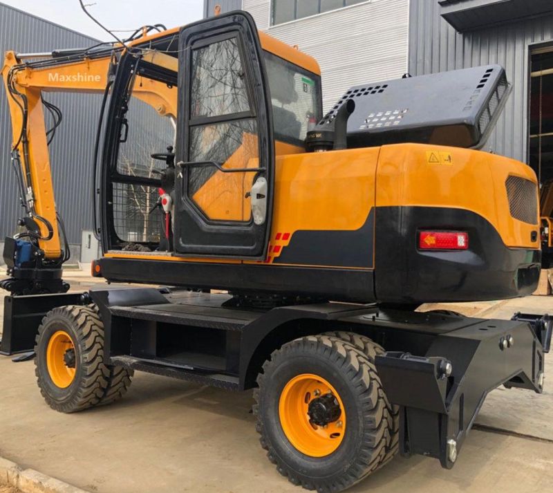 Comfortable and Convenient 9ton Wheel Excavator with Hydraulic System