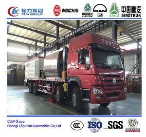HOWO Synchronous Sealing Truck, 10000 Liter Bitumen with 17 M3 Crush Stone