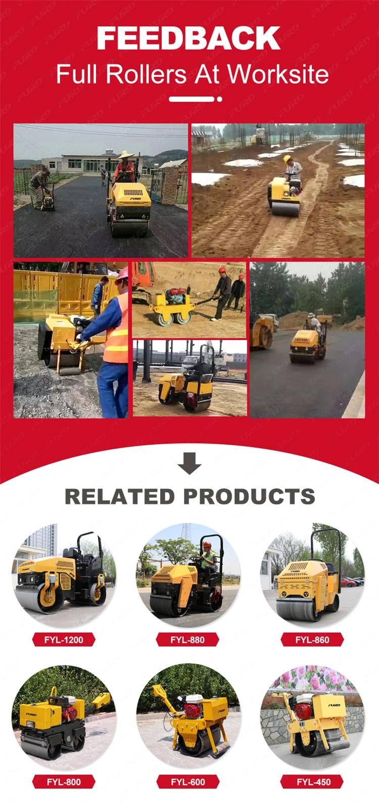 Small Smooth Double Drum Vibratory Road Roller Compactor
