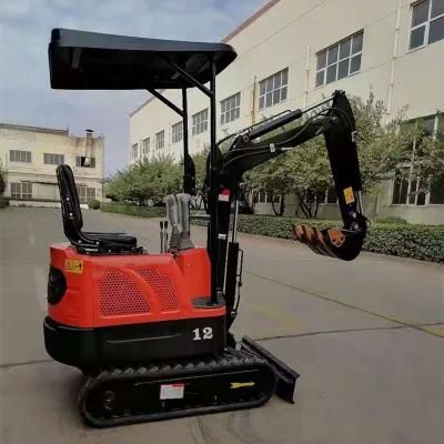 Mini Excavator 1t Small Crawler Digger 1ton Mini Excavator with Auger