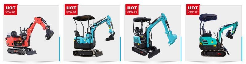 Optional Attachments Hydraulic Crawler Excavator 1 Ton 1.5 Ton 1.8 Ton Digger Mini Excavator for Sale