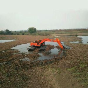 LC-Sw22 Swamp Undercarriage Pontoon Dredging Amphibious Excavator with Doosan Upper Swing Body