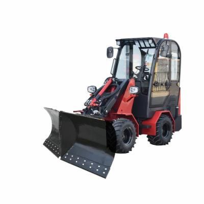 33HP 4WD Tractor Front End Mini Wheel Loader with V Snow Plow Blade for Skid Steer Loader