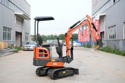 Fully Hydraulic System SD13D 1.2ton Kubota Engine Mini Excavators with Boom Swing