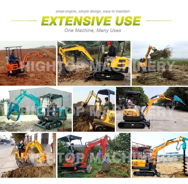 Direct Factory 2ton Hydraulic Crawler Excavator Digger Machine for Construction Home