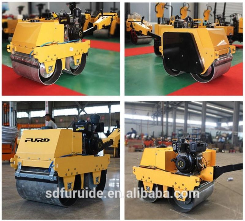Hydrostatic Smooth Double Drum Vibratory Road Roller Manual Vibrating Road Roller Fylj-S600c