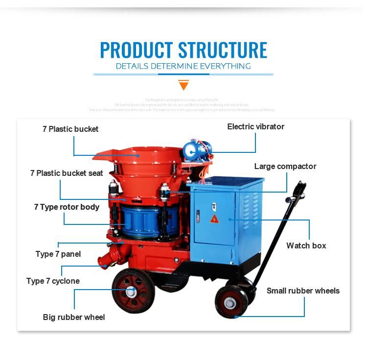 Hsp-7 Diesel Cyclone Concrete Shotcrete Machine Refractory Concrete Shotcrete Gunning Machine