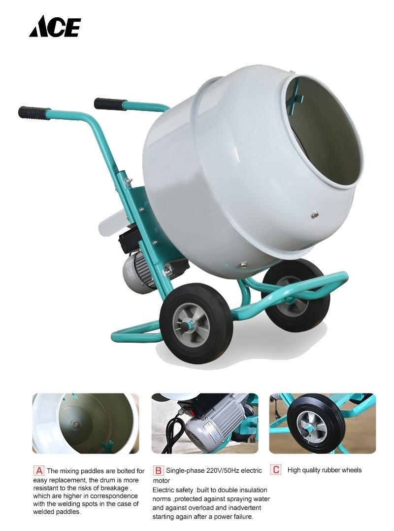 High Quality 160lconcrete Tools Mixing Machine Cement Mixer